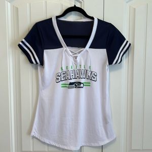 Seahawks NFL Women’s Lace up V neck Jersey